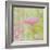 Green and Pink Flowers Flamingo Bird-Megan Aroon Duncanson-Framed Art Print