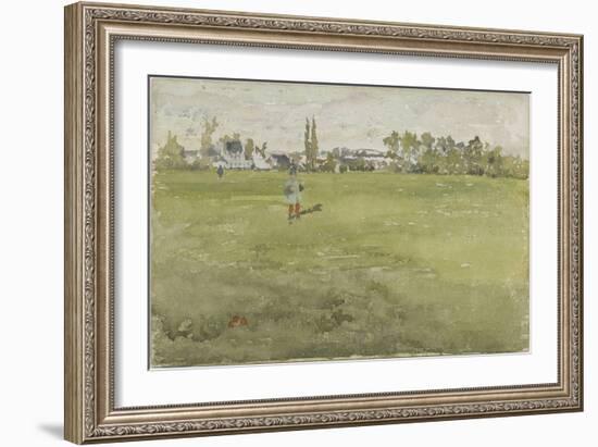 Green and Silver: Beaulieu, Touraine, 1888 (W/C on Linen Mounted on Board)-James Abbott McNeill Whistler-Framed Giclee Print