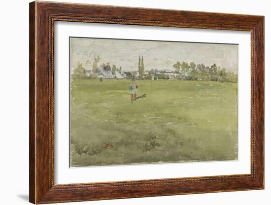 Green and Silver: Beaulieu, Touraine, 1888 (W/C on Linen Mounted on Board)-James Abbott McNeill Whistler-Framed Giclee Print