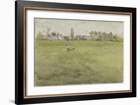 Green and Silver: Beaulieu, Touraine, 1888 (W/C on Linen Mounted on Board)-James Abbott McNeill Whistler-Framed Giclee Print