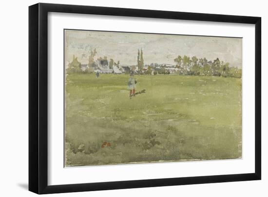 Green and Silver: Beaulieu, Touraine, 1888 (W/C on Linen Mounted on Board)-James Abbott McNeill Whistler-Framed Giclee Print