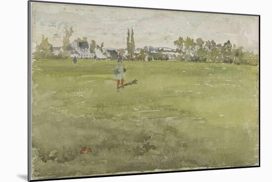 Green and Silver: Beaulieu, Touraine, 1888 (W/C on Linen Mounted on Board)-James Abbott McNeill Whistler-Mounted Giclee Print