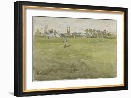 Green and Silver: Beaulieu, Touraine, 1888 (W/C on Linen Mounted on Board)-James Abbott McNeill Whistler-Framed Giclee Print