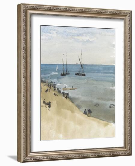 Green and Silver - the Bright Sea, Dieppe, C.1883-85-James Abbott McNeill Whistler-Framed Giclee Print