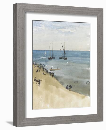 Green and Silver - the Bright Sea, Dieppe, C.1883-85-James Abbott McNeill Whistler-Framed Giclee Print