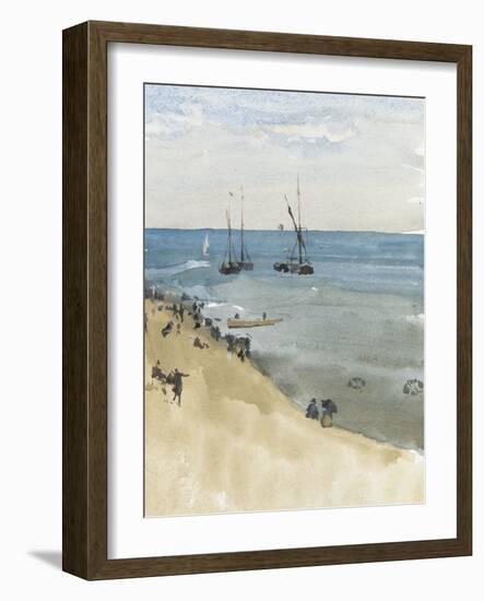 Green and Silver - the Bright Sea, Dieppe, C.1883-85-James Abbott McNeill Whistler-Framed Giclee Print