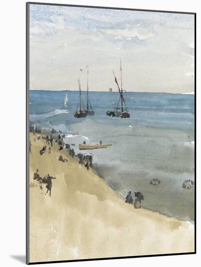 Green and Silver - the Bright Sea, Dieppe, C.1883-85-James Abbott McNeill Whistler-Mounted Giclee Print