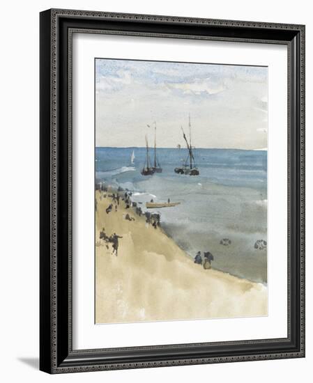 Green and Silver - the Bright Sea, Dieppe, C.1883-85-James Abbott McNeill Whistler-Framed Giclee Print