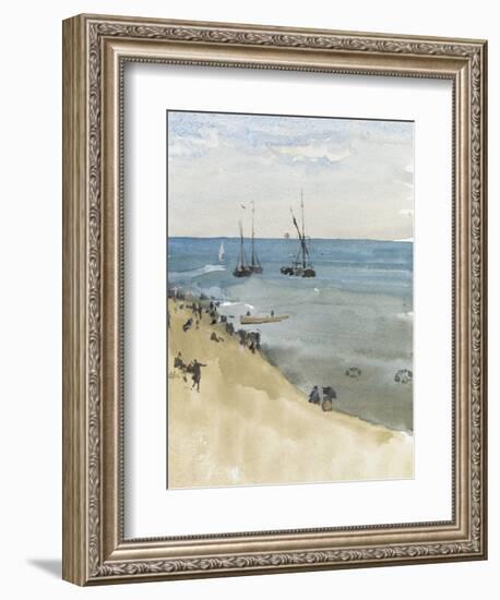 Green and Silver - the Bright Sea, Dieppe, C.1883-85-James Abbott McNeill Whistler-Framed Giclee Print