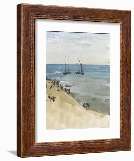 Green and Silver - the Bright Sea, Dieppe, C.1883-85-James Abbott McNeill Whistler-Framed Giclee Print