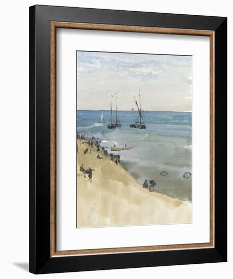 Green and Silver - the Bright Sea, Dieppe, C.1883-85-James Abbott McNeill Whistler-Framed Giclee Print