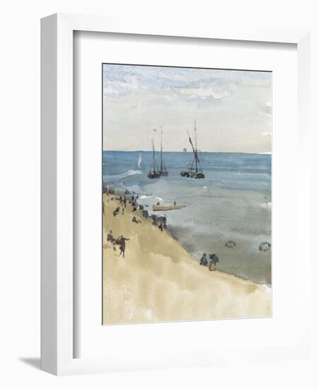 Green and Silver - the Bright Sea, Dieppe, C.1883-85-James Abbott McNeill Whistler-Framed Giclee Print