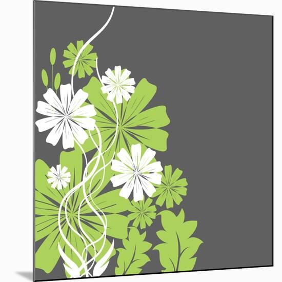 Green and White Flowers-sabelskaya-Mounted Premium Giclee Print