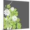 Green and White Flowers-sabelskaya-Mounted Art Print