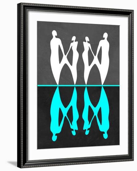 Green and White People-Felix Podgurski-Framed Art Print