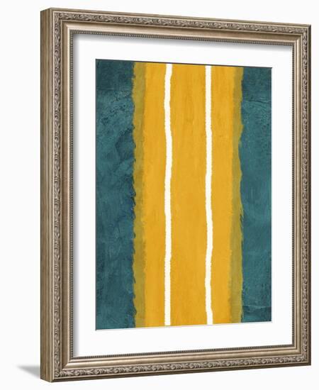 Green and Yellow Abstract Theme 2-NaxArt-Framed Art Print