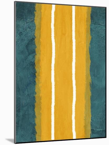 Green and Yellow Abstract Theme 2-NaxArt-Mounted Art Print