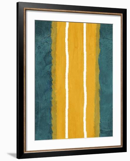 Green and Yellow Abstract Theme 2-NaxArt-Framed Premium Giclee Print