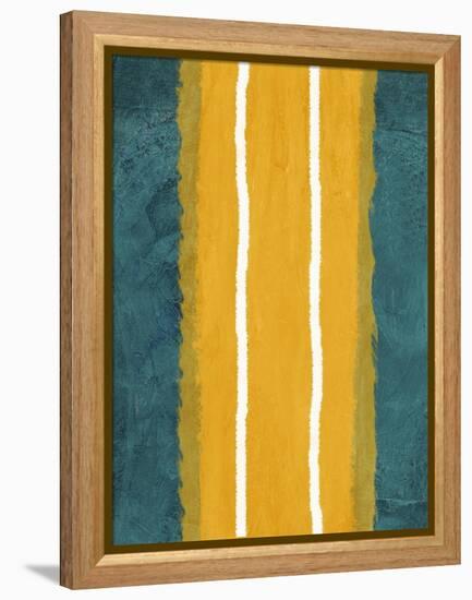 Green and Yellow Abstract Theme 2-NaxArt-Framed Stretched Canvas