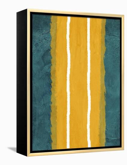 Green and Yellow Abstract Theme 2-NaxArt-Framed Stretched Canvas