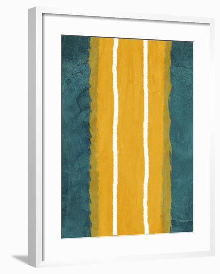 Green and Yellow Abstract Theme 2-NaxArt-Framed Art Print