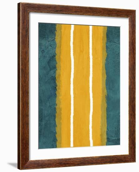 Green and Yellow Abstract Theme 2-NaxArt-Framed Art Print