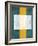 Green and Yellow Abstract Theme 3-NaxArt-Framed Art Print