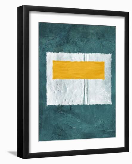 Green and Yellow Abstract Theme 4-NaxArt-Framed Art Print