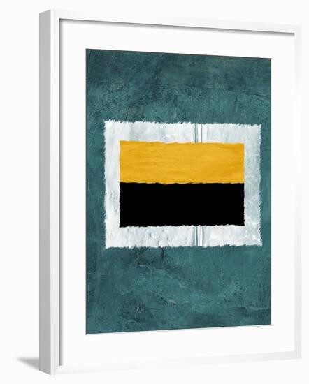 Green and Yellow Abstract Theme 5-NaxArt-Framed Art Print