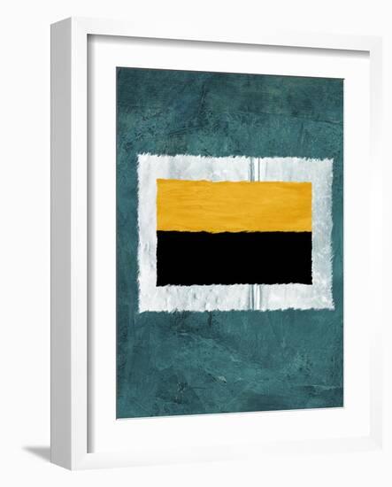 Green and Yellow Abstract Theme 5-NaxArt-Framed Art Print