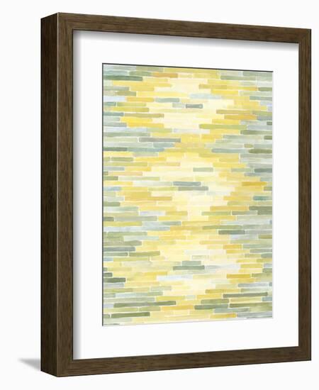 Green and Yellow Reflection II-Megan Meagher-Framed Art Print