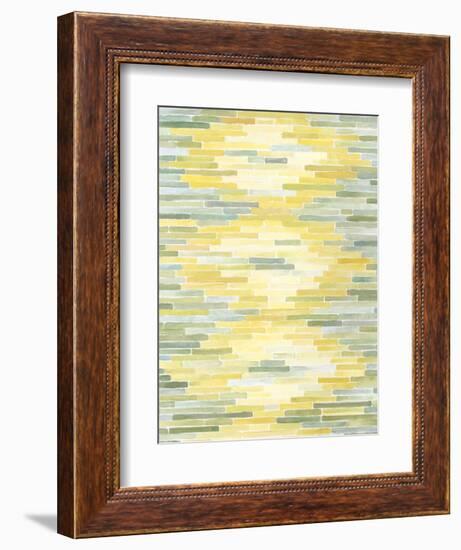 Green and Yellow Reflection II-Megan Meagher-Framed Art Print