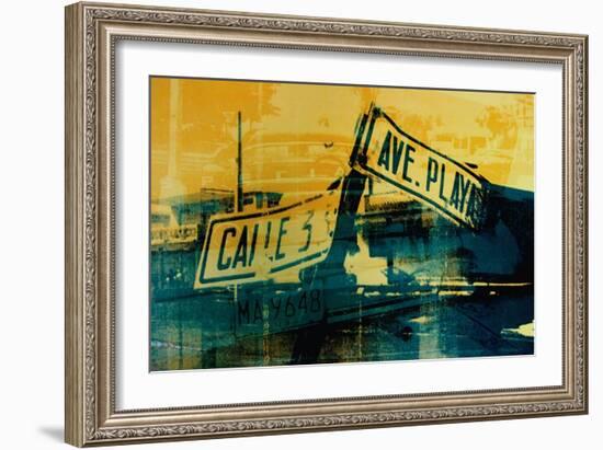 Green and Yellow Street Sign-David Studwell-Framed Giclee Print