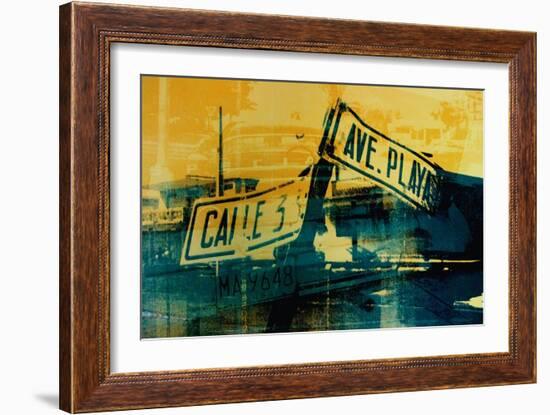 Green and Yellow Street Sign-David Studwell-Framed Giclee Print