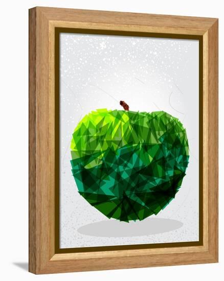 Green Apple - Geometric Shape-cienpies-Framed Stretched Canvas