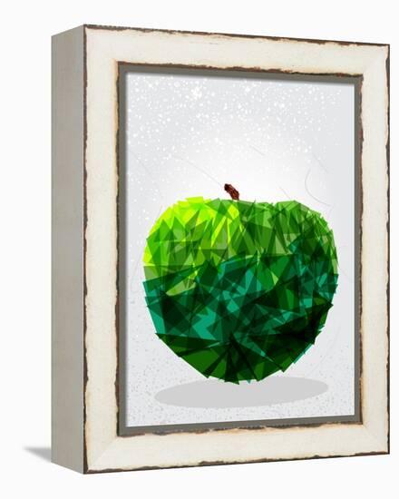 Green Apple - Geometric Shape-cienpies-Framed Stretched Canvas