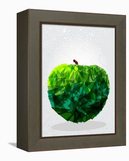 Green Apple - Geometric Shape-cienpies-Framed Stretched Canvas