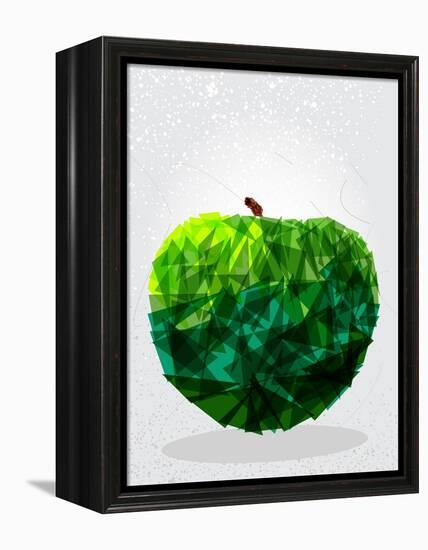 Green Apple - Geometric Shape-cienpies-Framed Stretched Canvas