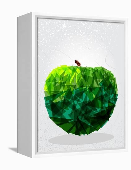 Green Apple - Geometric Shape-cienpies-Framed Stretched Canvas