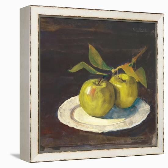 Green Apple I Dark Brown-Carol Rowan-Framed Stretched Canvas