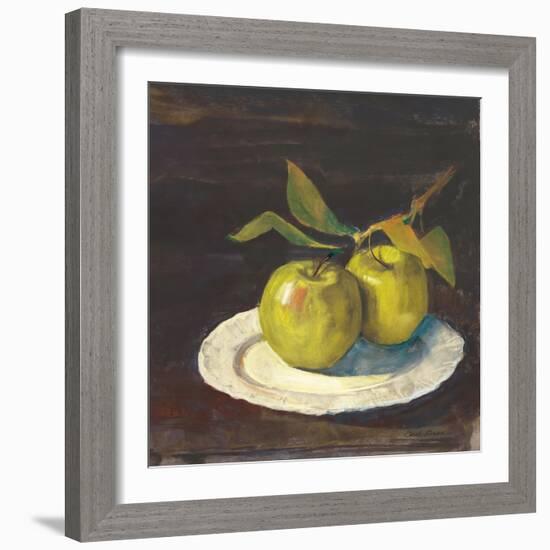 Green Apple I Dark Brown-Carol Rowan-Framed Art Print