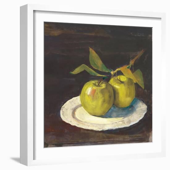 Green Apple I Dark Brown-Carol Rowan-Framed Art Print