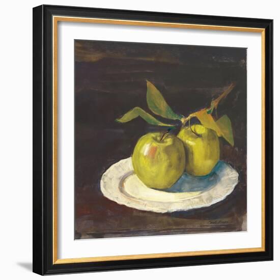 Green Apple I Dark Brown-Carol Rowan-Framed Art Print