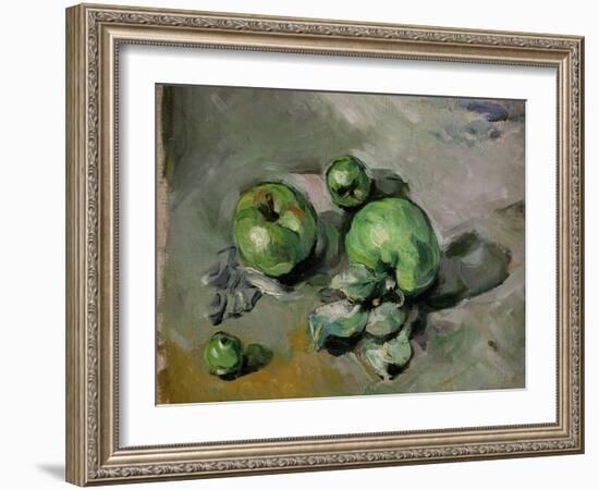 Green Apples, c.1872-73-Paul Cézanne-Framed Giclee Print