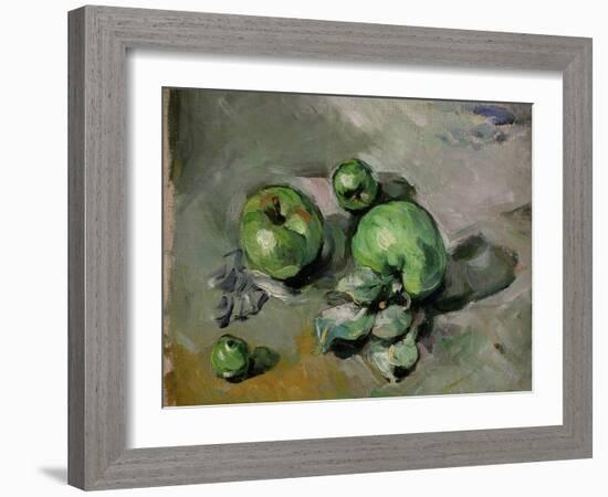 Green Apples, c.1872-73-Paul Cézanne-Framed Giclee Print