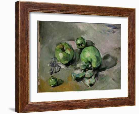 Green Apples, c.1872-73-Paul Cézanne-Framed Giclee Print