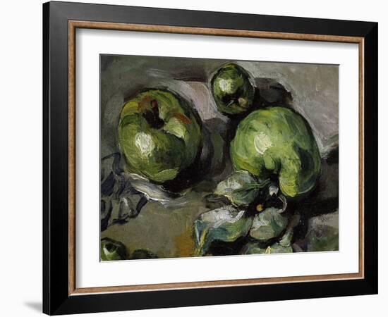 Green Apples, c.1873-Paul Cézanne-Framed Giclee Print