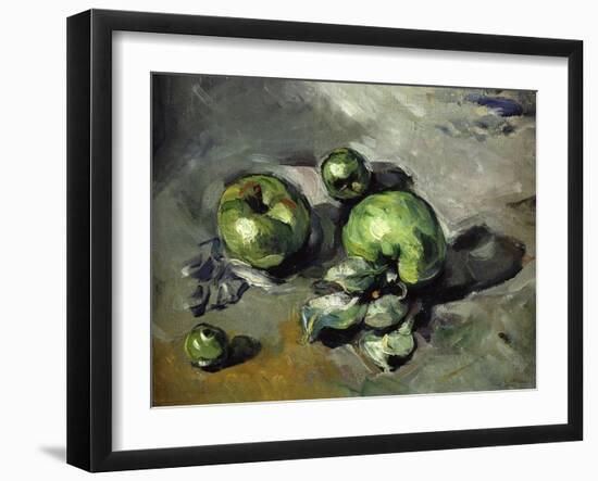 Green Apples, c.1873-Paul Cézanne-Framed Giclee Print
