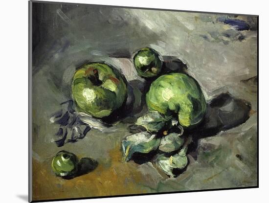 Green Apples, c.1873-Paul Cézanne-Mounted Giclee Print