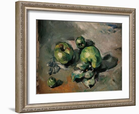 Green Apples-Paul Cézanne-Framed Art Print